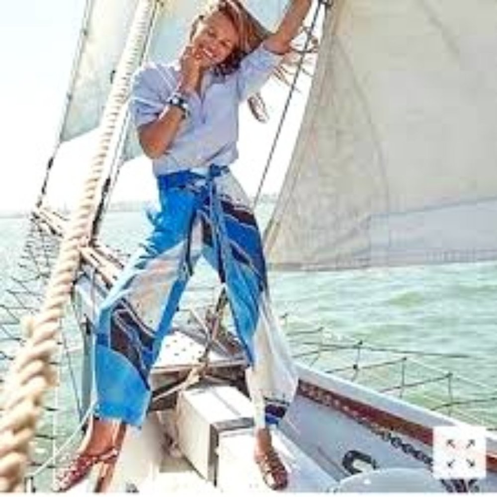J.Crew Wide Leg Nautical Pants-Sz 2 NWT